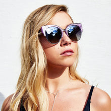 Load image into Gallery viewer, STELLA - AMETHYST GLITTER + SMOKE GRADIENT SILVER FLASH + POLARIZED