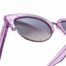 Load image into Gallery viewer, STELLA - AMETHYST GLITTER + SMOKE GRADIENT SILVER FLASH + POLARIZED