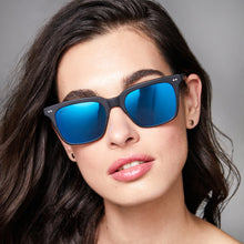 Load image into Gallery viewer, BILLIE - MATTE BLACK + BLUE MIRROR
