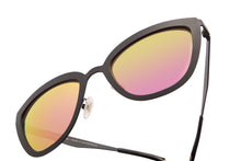 Load image into Gallery viewer, LILY - MATTE BLACK + PINK MIRROR POLARIZED
