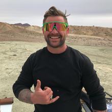 Load image into Gallery viewer, LUKA - NEON GREEN + PINK MIRROR + POLARIZED

